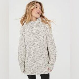 Aerie Women's Cream Turtleneck Sweater